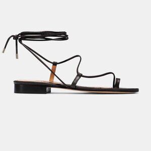Emme Parsons "Susan" Sandal in Black, Size 38 (US 7.5/8)
